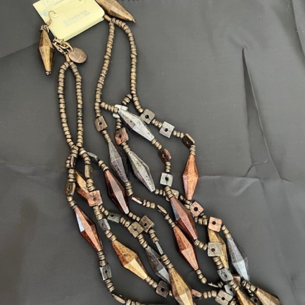 EsMar Jewelry -NWT - 5 strand necklace & fish hook earrings